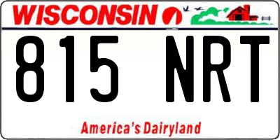 WI license plate 815NRT