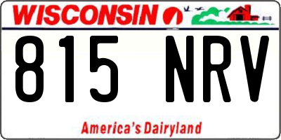 WI license plate 815NRV