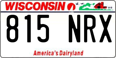 WI license plate 815NRX