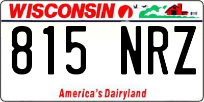 WI license plate 815NRZ