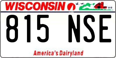 WI license plate 815NSE