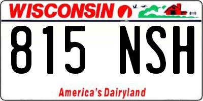 WI license plate 815NSH