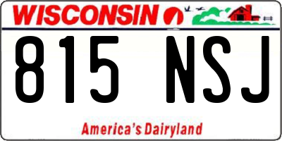 WI license plate 815NSJ
