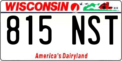 WI license plate 815NST