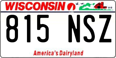 WI license plate 815NSZ