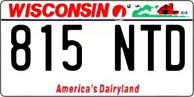 WI license plate 815NTD
