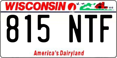 WI license plate 815NTF