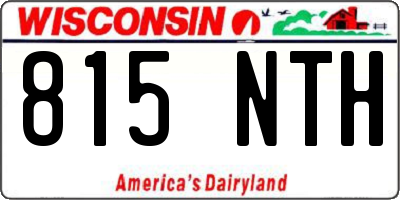 WI license plate 815NTH