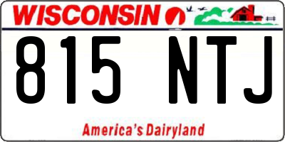 WI license plate 815NTJ