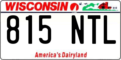 WI license plate 815NTL