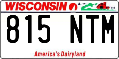 WI license plate 815NTM