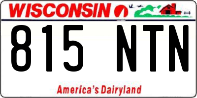 WI license plate 815NTN