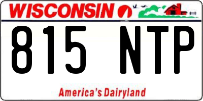 WI license plate 815NTP