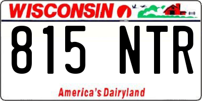 WI license plate 815NTR