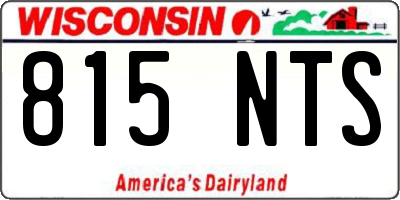 WI license plate 815NTS