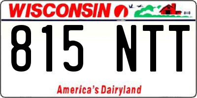 WI license plate 815NTT
