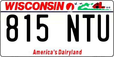 WI license plate 815NTU