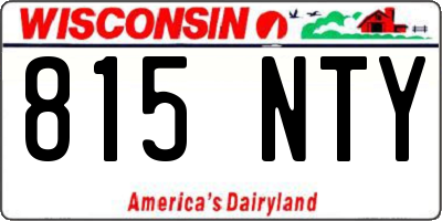 WI license plate 815NTY
