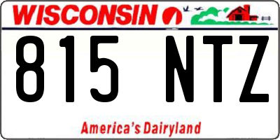 WI license plate 815NTZ