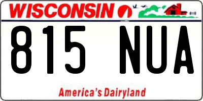 WI license plate 815NUA