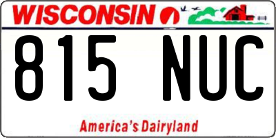 WI license plate 815NUC