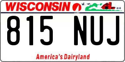 WI license plate 815NUJ