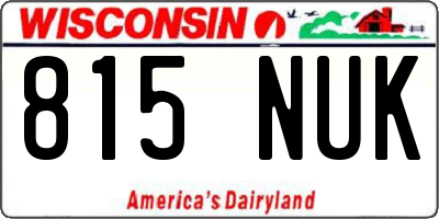 WI license plate 815NUK