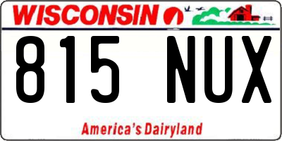 WI license plate 815NUX