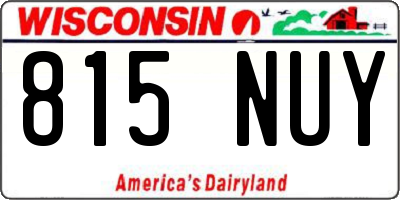 WI license plate 815NUY