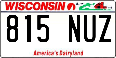 WI license plate 815NUZ
