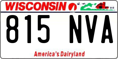 WI license plate 815NVA