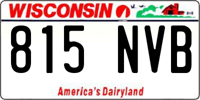 WI license plate 815NVB