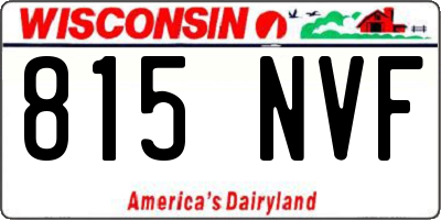 WI license plate 815NVF