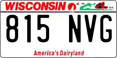 WI license plate 815NVG