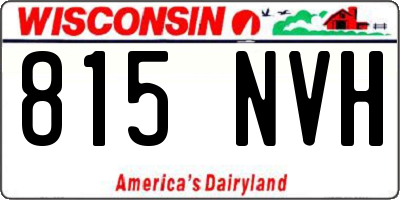 WI license plate 815NVH