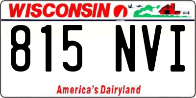 WI license plate 815NVI