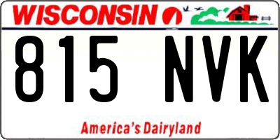 WI license plate 815NVK