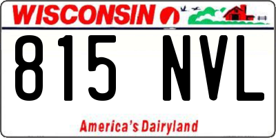 WI license plate 815NVL