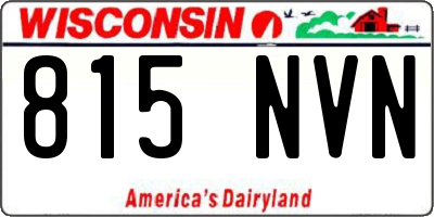 WI license plate 815NVN