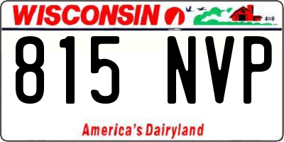 WI license plate 815NVP