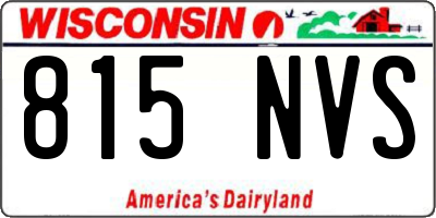 WI license plate 815NVS