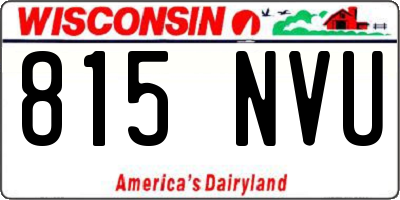 WI license plate 815NVU