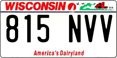 WI license plate 815NVV