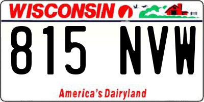 WI license plate 815NVW