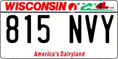 WI license plate 815NVY
