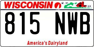 WI license plate 815NWB