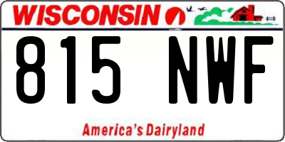 WI license plate 815NWF