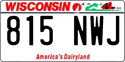 WI license plate 815NWJ