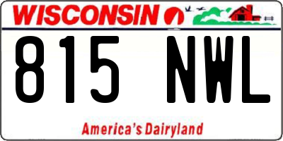 WI license plate 815NWL