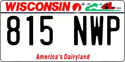 WI license plate 815NWP